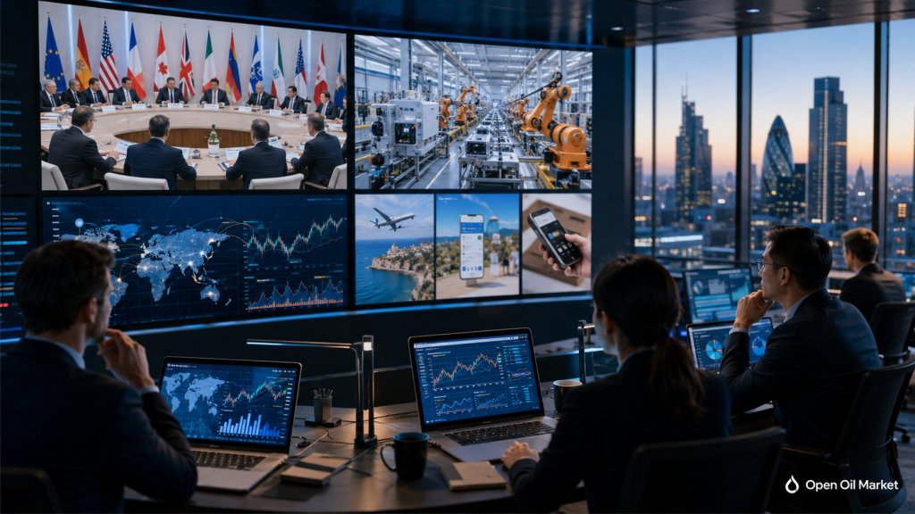 2026年5月18日のグローバル市場：アナリストがG7会合、中国鉱工業生産、Baidu、Ryanair、Trip.com、XP Incの企業決算を評価