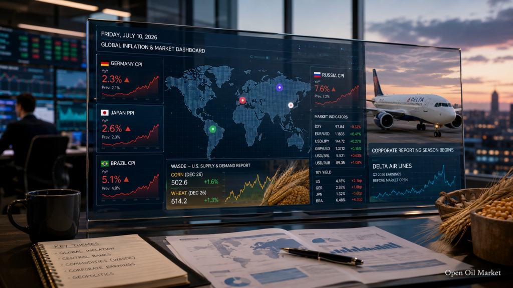 ドイツ、ロシア、ブラジルのインフレ、PPI日本、WASDE、Delta Air Lines報告書—2026年7月10日の主なイベント