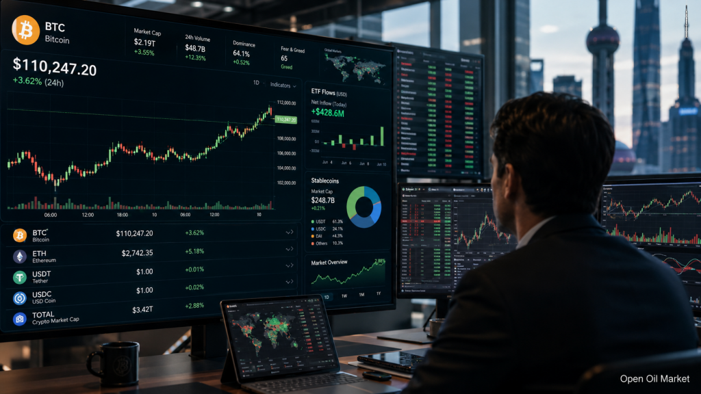 暗号通貨ニュース、2026年6月10日水曜日：ビットコインが市場の持続可能性をテスト、ステーブルコインとETFが投資家のトーンを決定