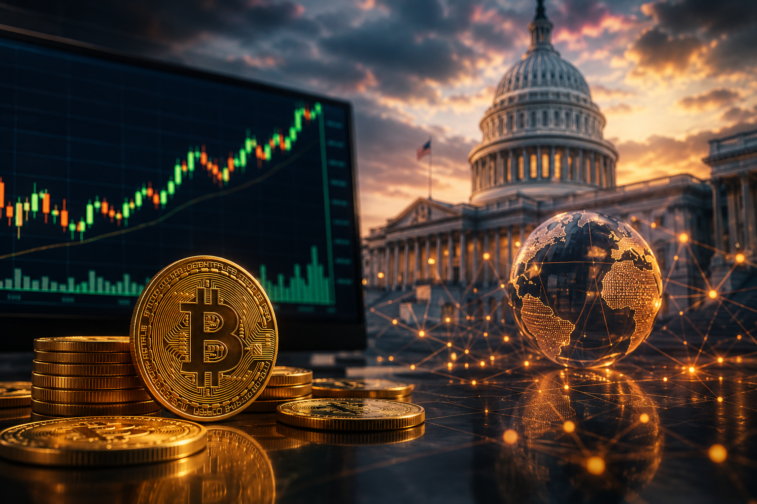 仮想通貨ニュース：2026年8月6日 - ビットコインが64,000ドルを上回り、米国上院でCLARITY法案が決定的な投票にかけられます。