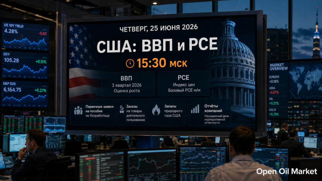 経済的イベントと企業の報告 2026年6月25日: 米国GDP, PCE, 労働市場および企業の報告