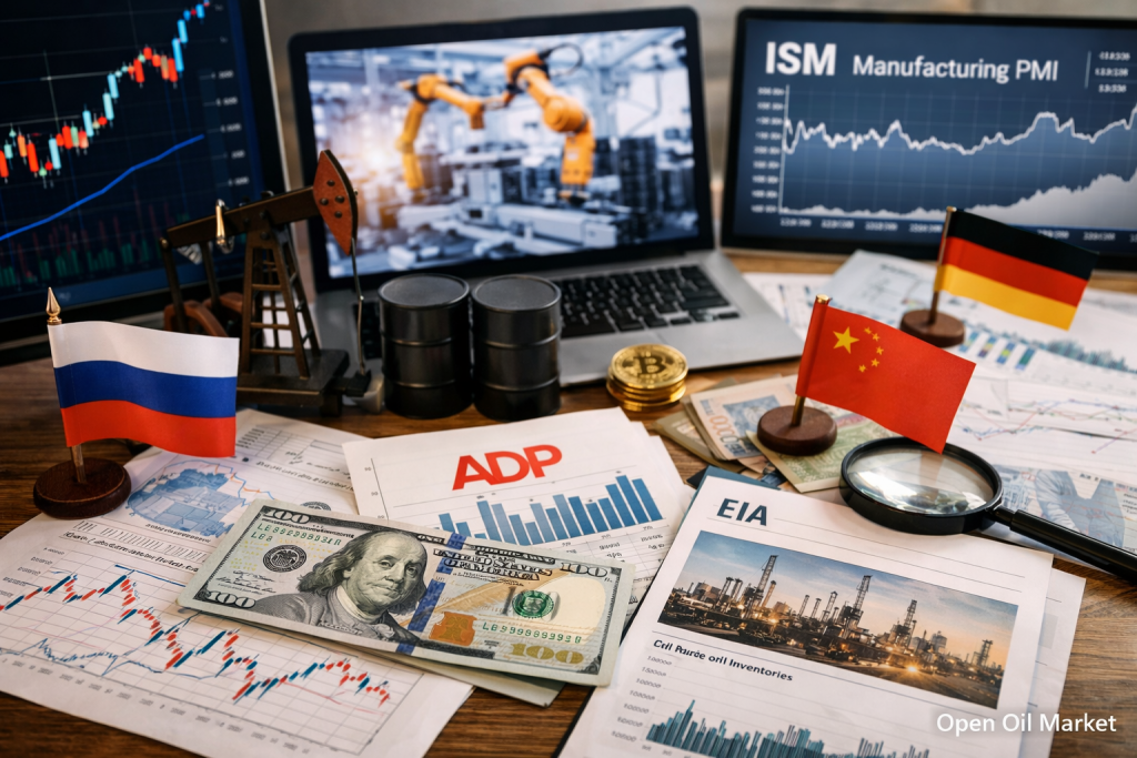 経済イベントと企業の報告 - 2026年4月1日: 世界のPMI, 米国のADP, 小売売上高, 石油在庫