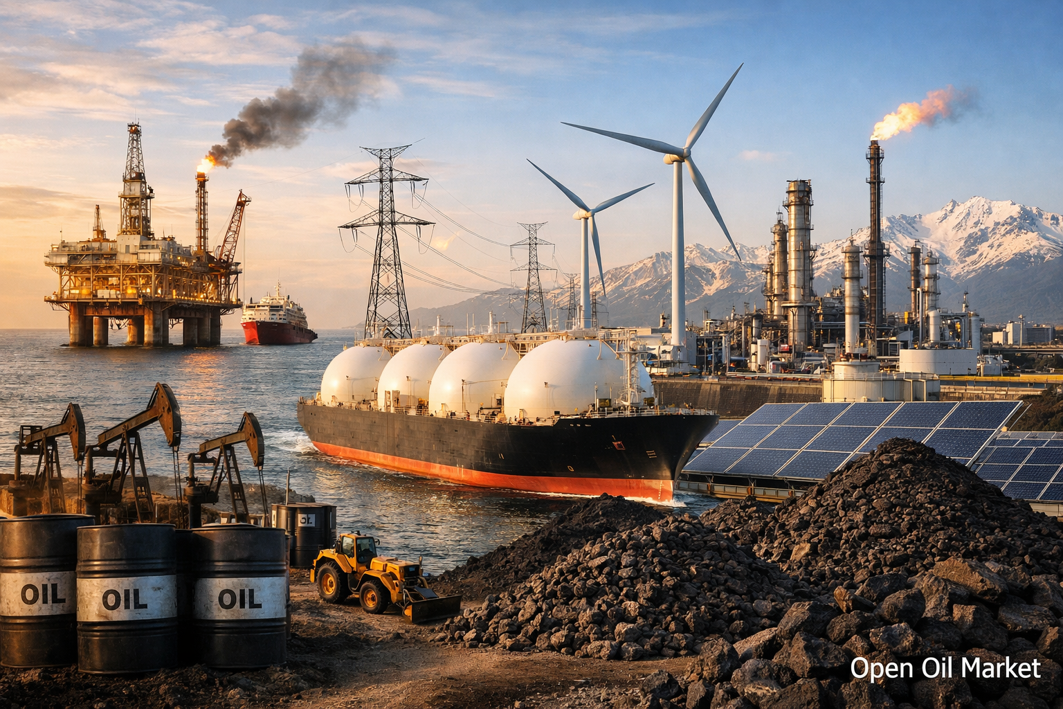 石油・ガスニュースとエネルギー - 2026年2月24日火曜日: ヨーロッパはLNGの記録的輸入、OPEC+の期待区間内の石油