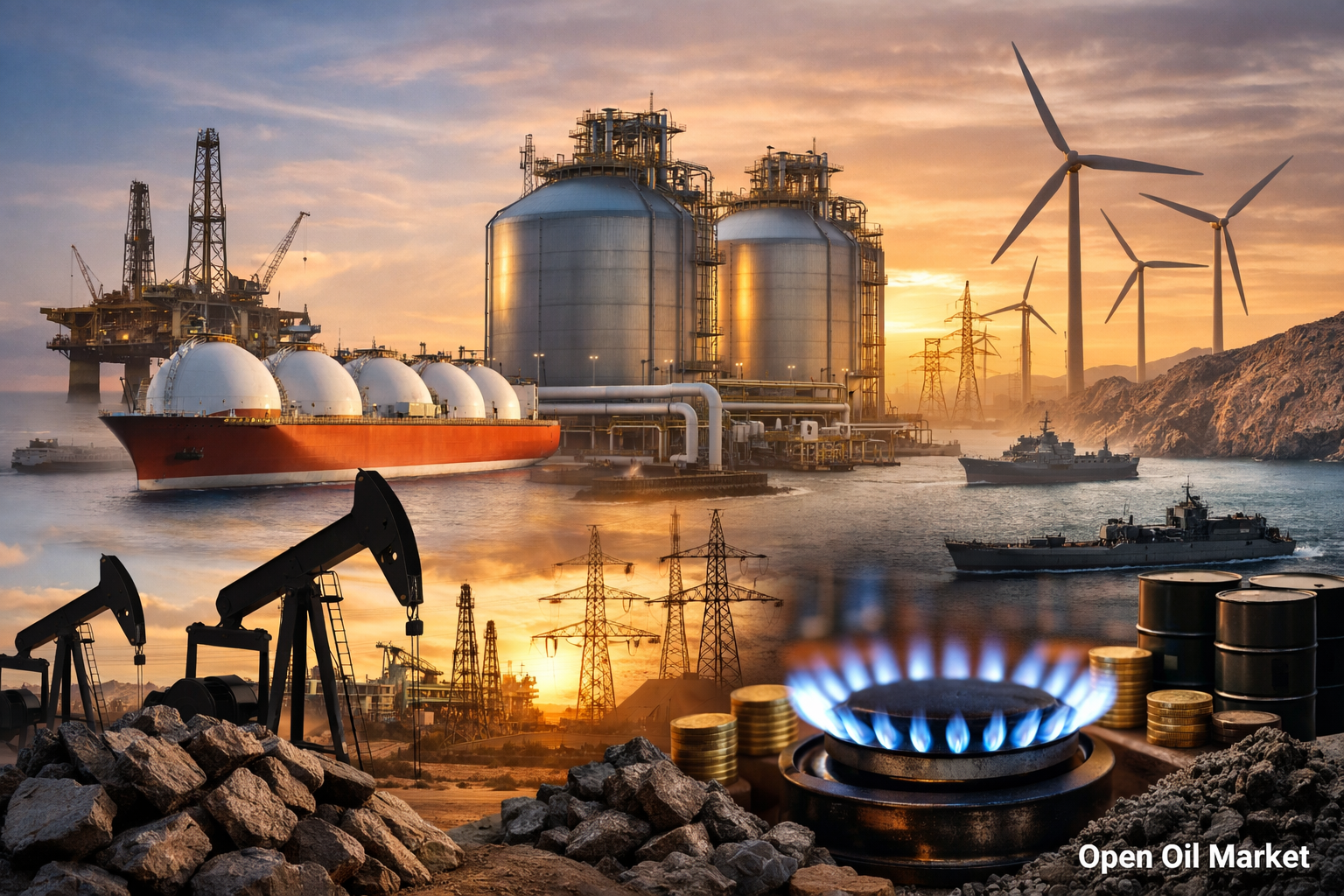 石油ガスとエネルギーのニュース - 2026年2月26日: イラン周辺のエスカレーションのリスク、ブレント/WTIの動向、EUへのLNGの記録的な流入