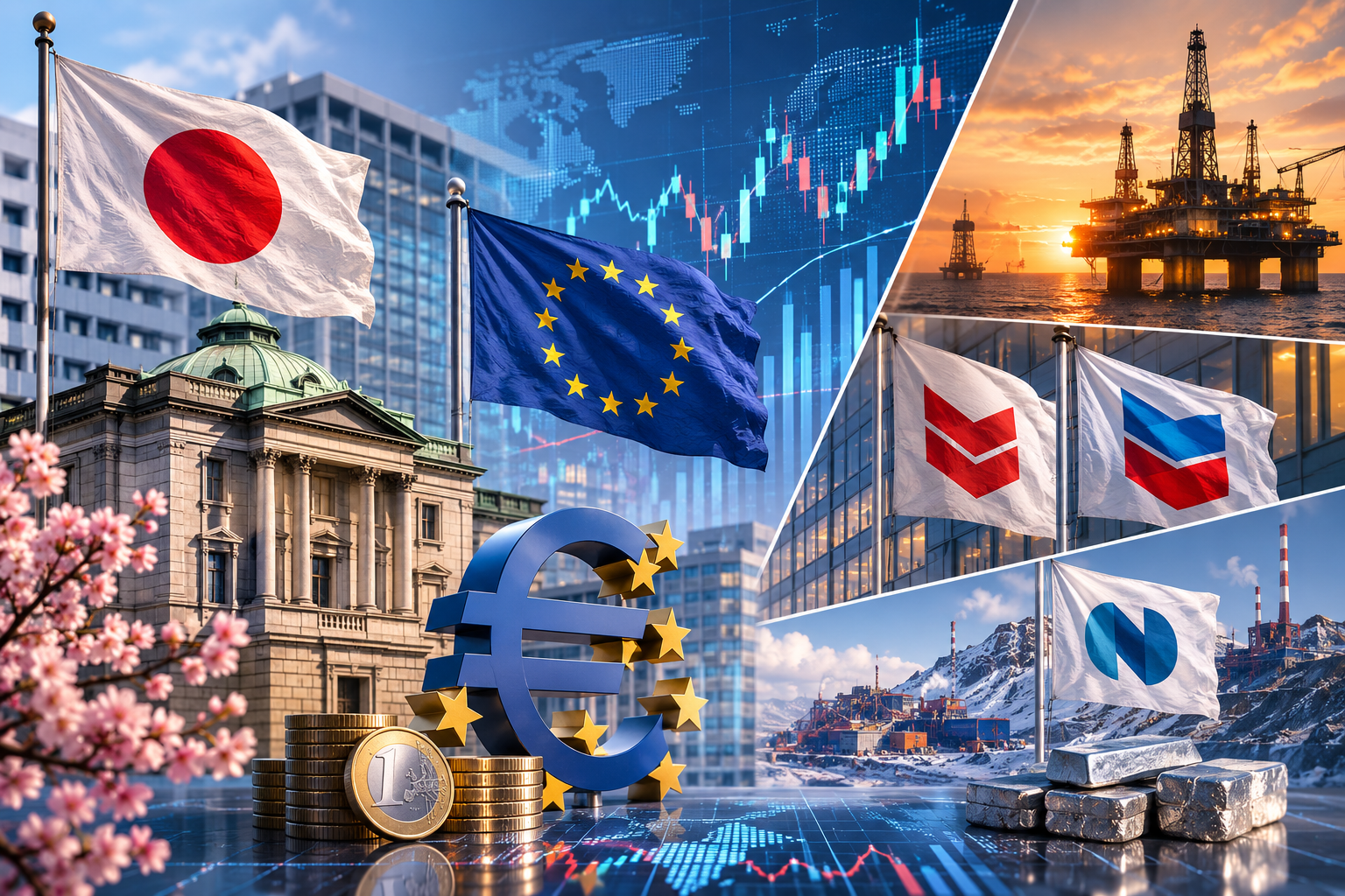経済イベントと企業報告：2026年7月31日金曜日 — 日本銀行の決定、ユーロ圏のインフレーション、エクソンモービル、シェブロン、ノリリスクの報告
