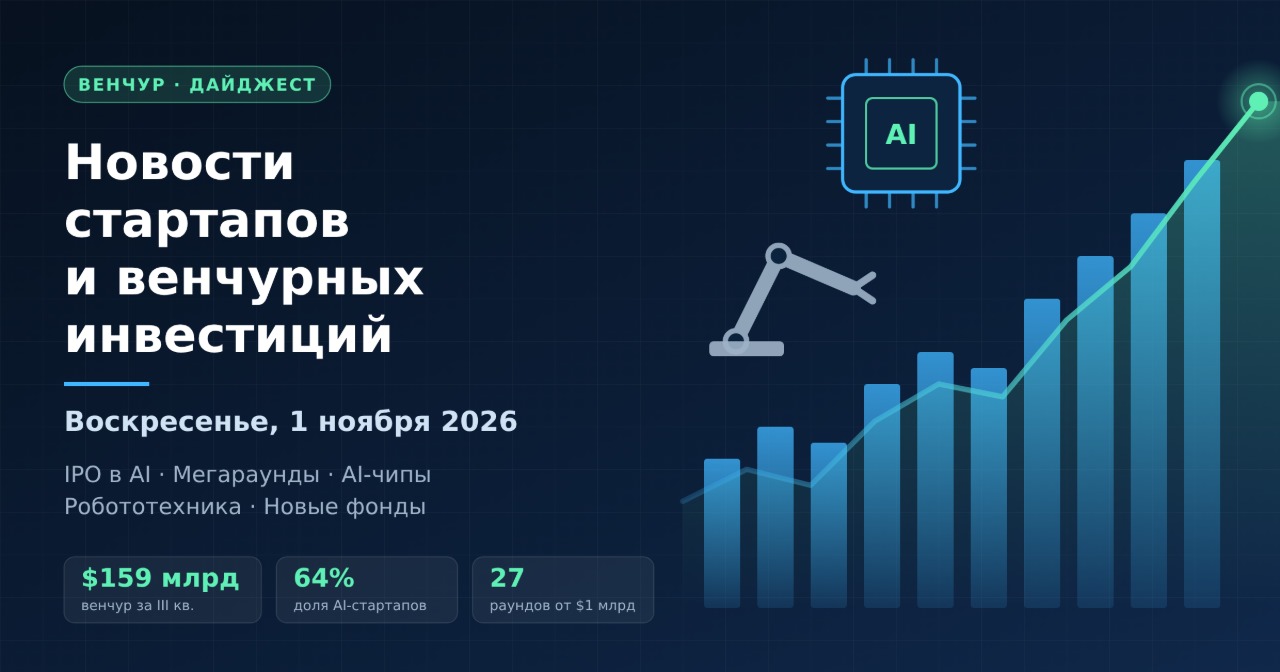 スタートアップ・ベンチャー投資ニュース — 2026年11月1日（日）：AnthropicのIPO、AIインフラのメガラウンド、産業のロボット化