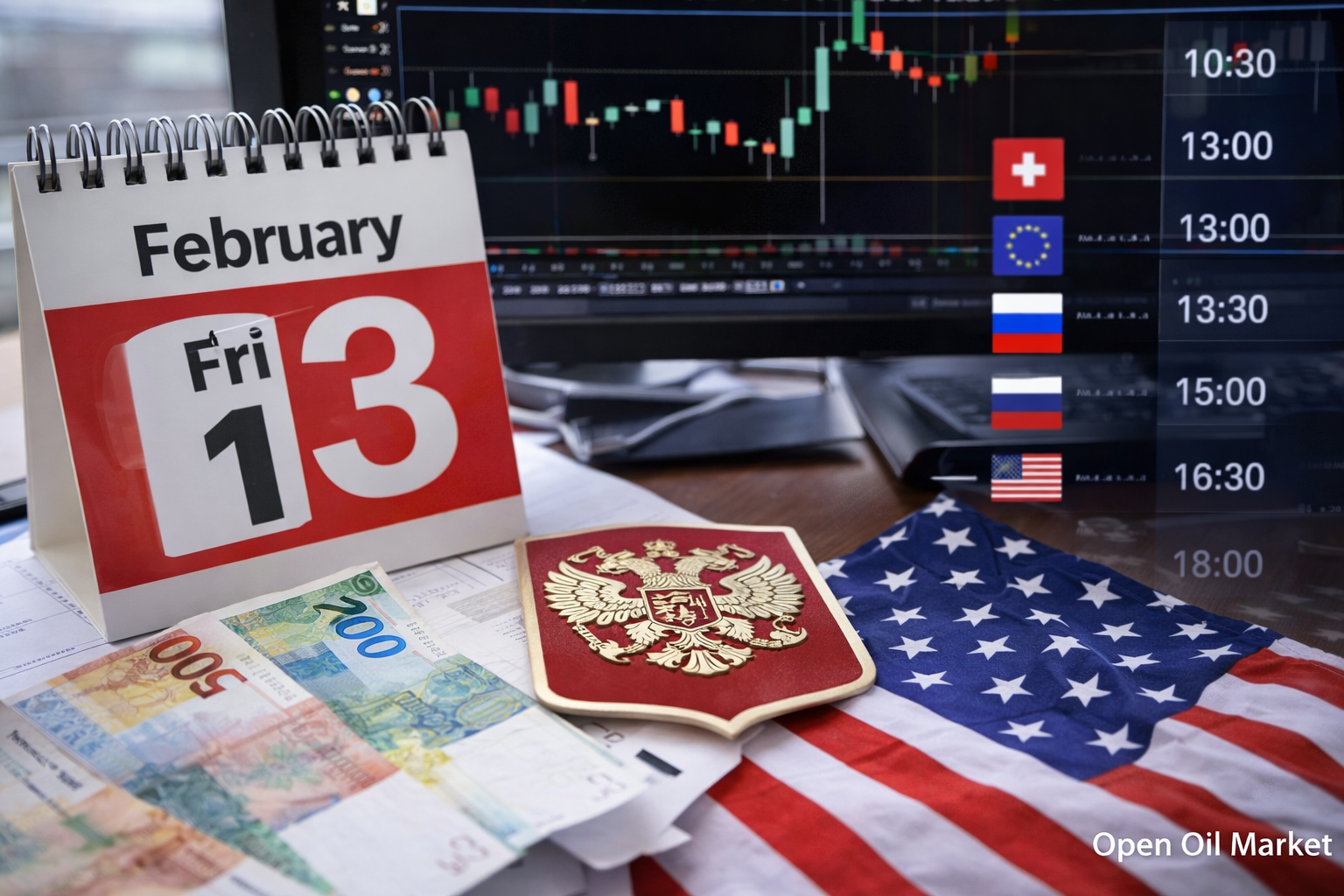 経済イベントと企業決算 - 2026年2月13日: 米国CPIとロシア、中央銀行金利、ユーロ圏GDP