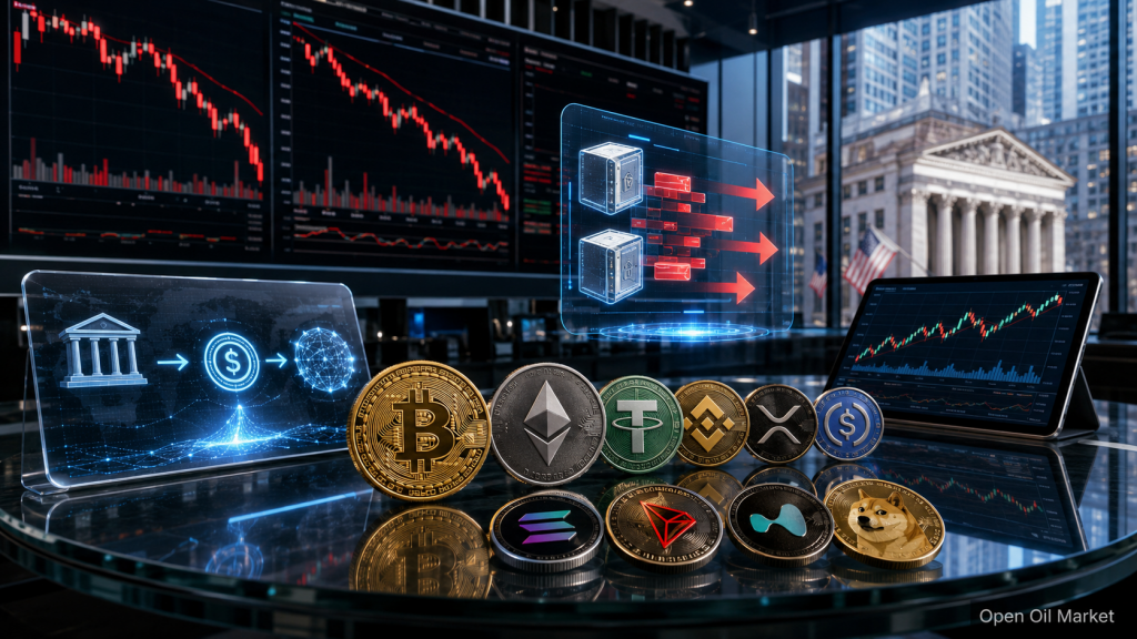 2026年6月1日の暗号通貨ニュース, BitcoinとEthereumの取引チャート、ETFからの資金流出、ステーブルコインおよびトップ10暗号通貨