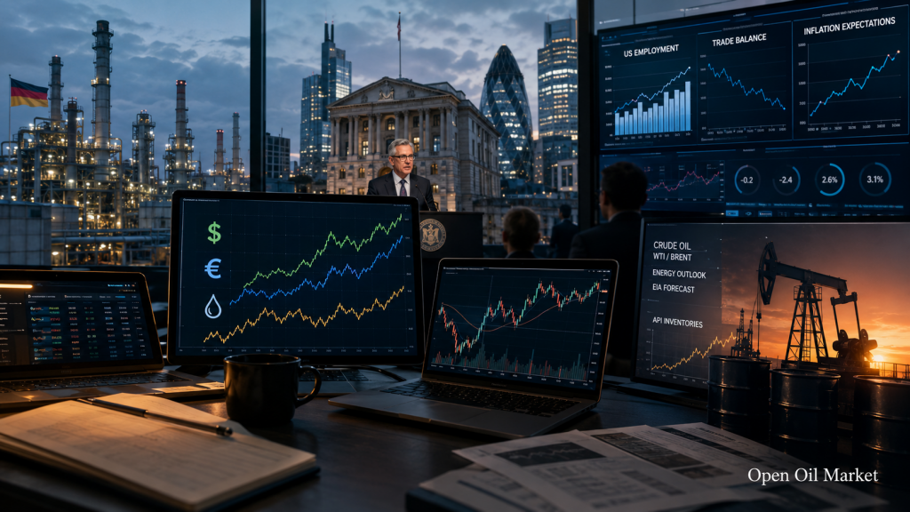 2026年7月7日の経済カレンダーと企業報告：ドイツ、イングランド銀行、アメリカ及び石油